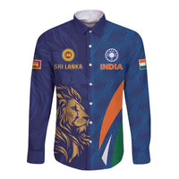 Custom Cricket India Vs Sri Lanka Long Sleeve Button Shirt Simple Style - Wonder Print Shop