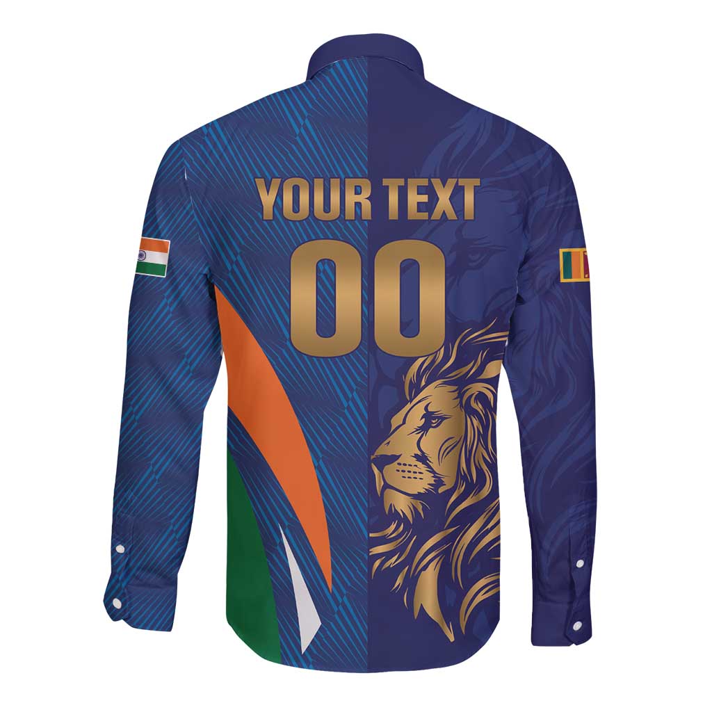 Custom Cricket India Vs Sri Lanka Long Sleeve Button Shirt Simple Style - Wonder Print Shop