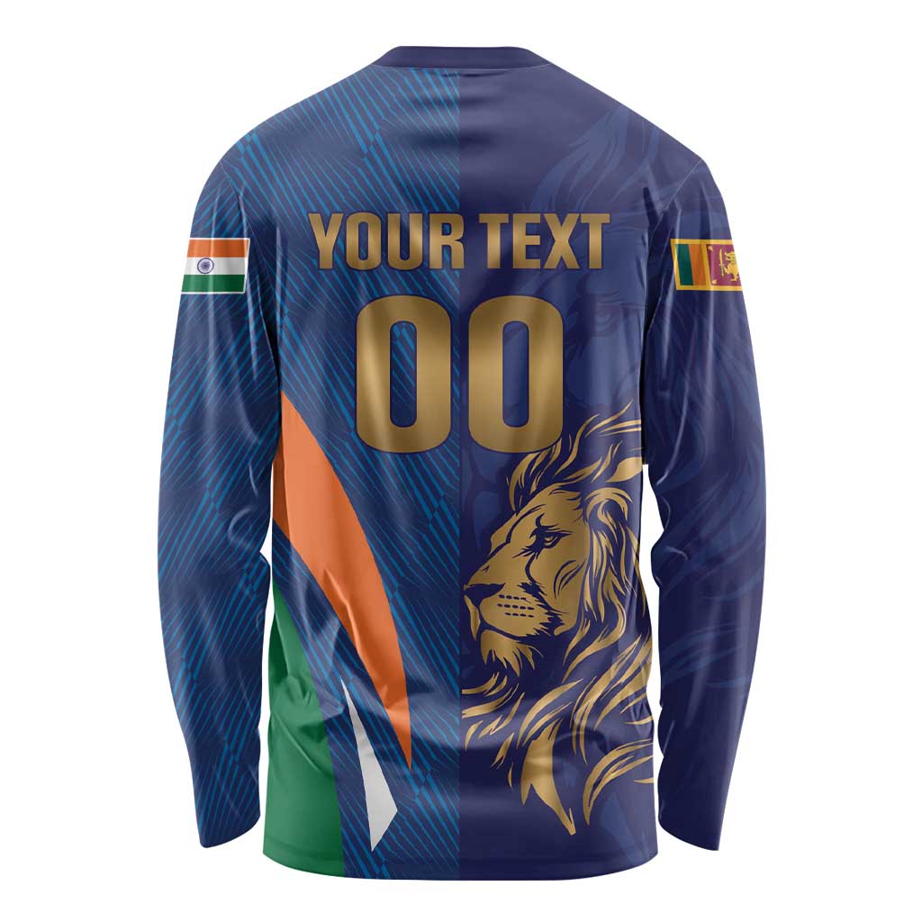 Custom Cricket India Vs Sri Lanka Long Sleeve Shirt Simple Style - Wonder Print Shop