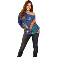 Custom Cricket India Vs Sri Lanka Off Shoulder Sweater Simple Style - Wonder Print Shop