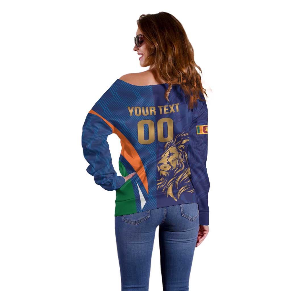 Custom Cricket India Vs Sri Lanka Off Shoulder Sweater Simple Style - Wonder Print Shop