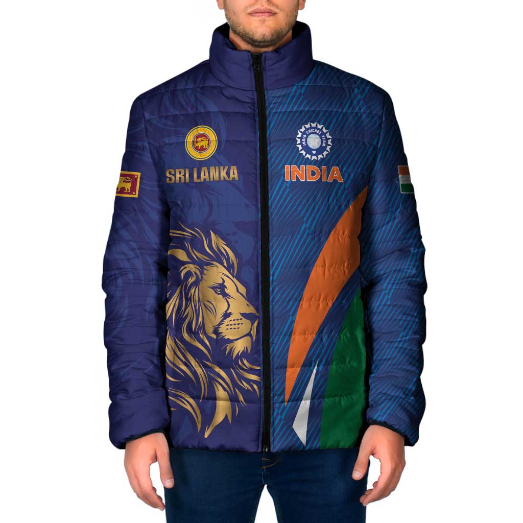 Custom Cricket India Vs Sri Lanka Padded Jacket Simple Style - Wonder Print Shop