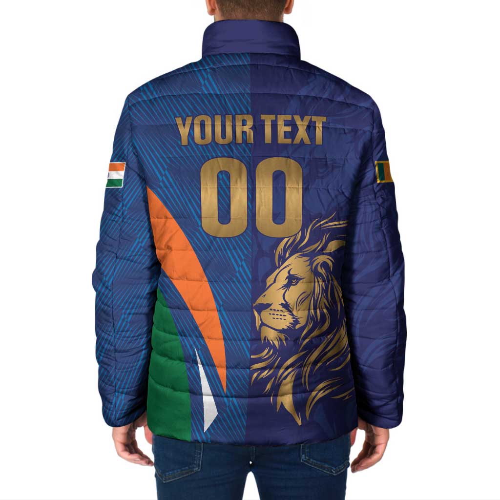 Custom Cricket India Vs Sri Lanka Padded Jacket Simple Style - Wonder Print Shop