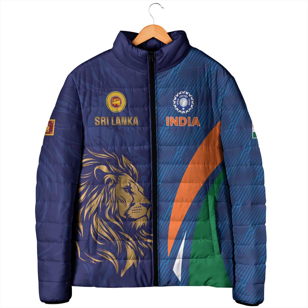 Custom Cricket India Vs Sri Lanka Padded Jacket Simple Style - Wonder Print Shop