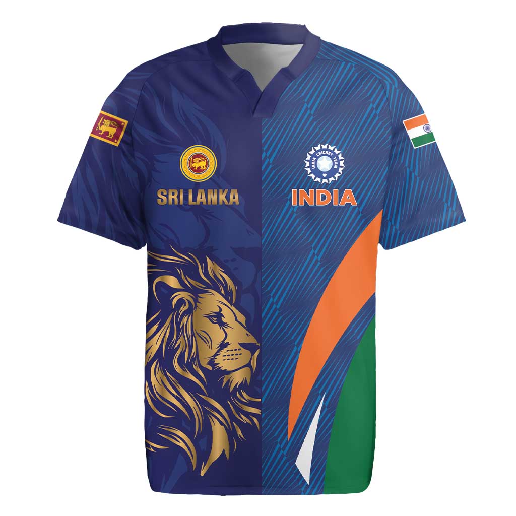 Custom Cricket India Vs Sri Lanka Rugby Jersey Simple Style - Wonder Print Shop
