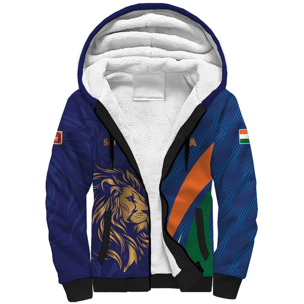Custom Cricket India Vs Sri Lanka Sherpa Hoodie Simple Style - Wonder Print Shop