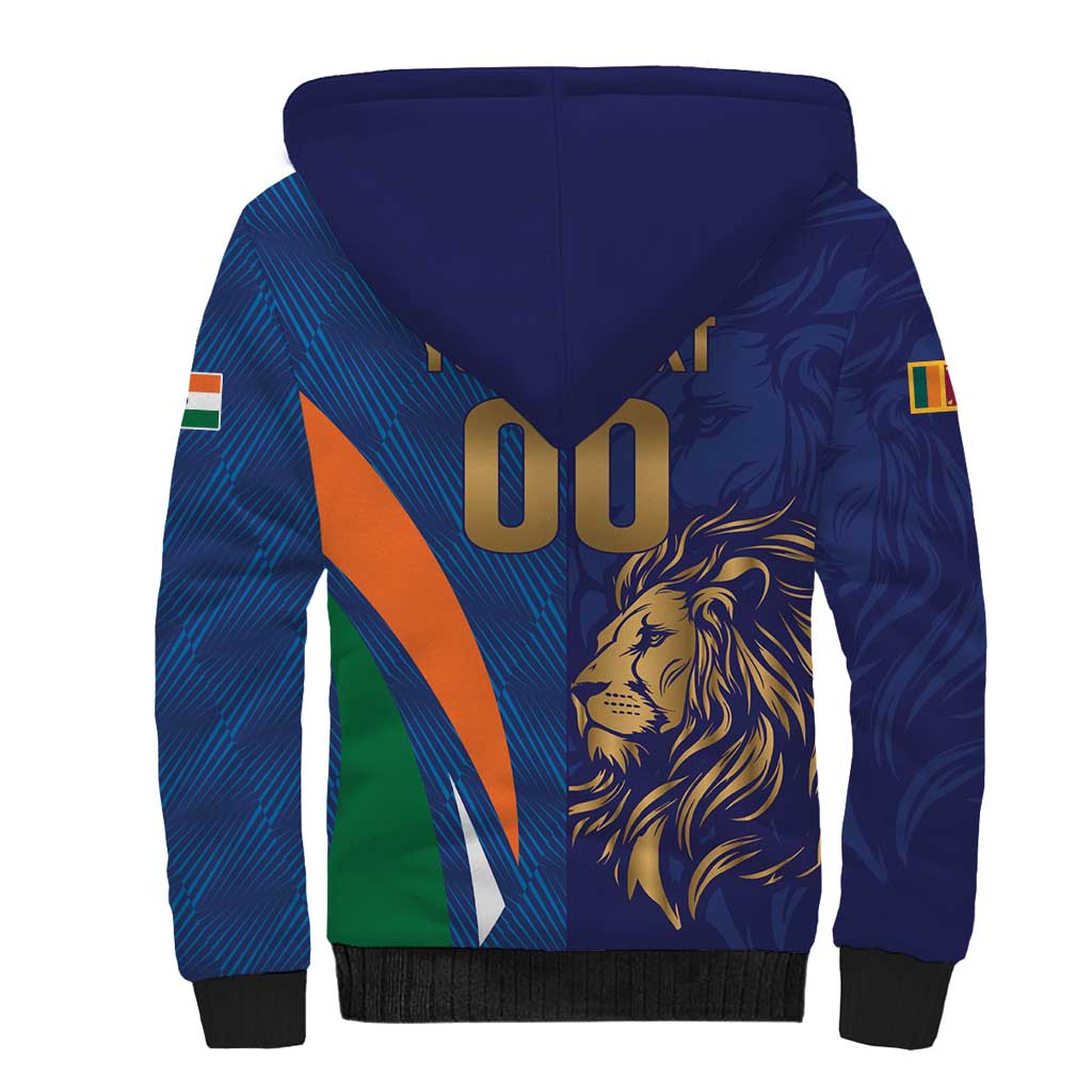 Custom Cricket India Vs Sri Lanka Sherpa Hoodie Simple Style - Wonder Print Shop