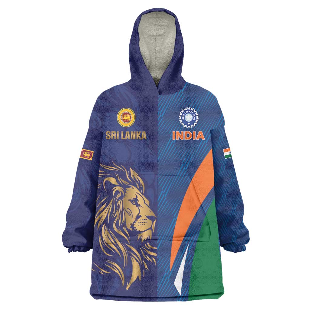 Custom Cricket India Vs Sri Lanka Wearable Blanket Hoodie Simple Style - Wonder Print Shop