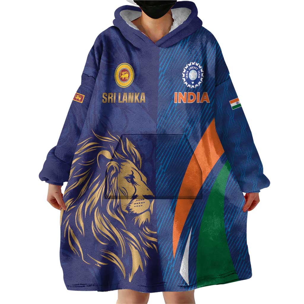 Custom Cricket India Vs Sri Lanka Wearable Blanket Hoodie Simple Style - Wonder Print Shop