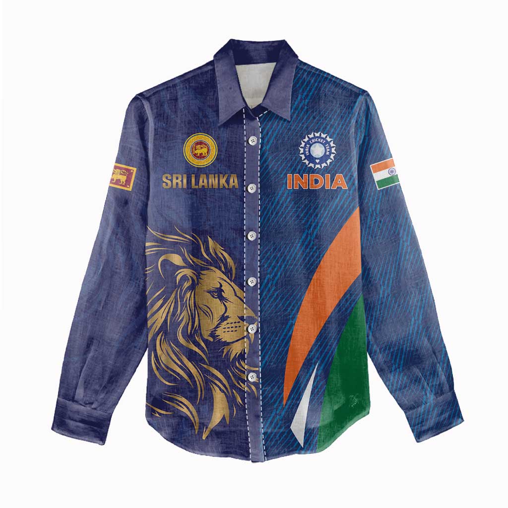 Custom Cricket India Vs Sri Lanka Women Casual Shirt Simple Style - Wonder Print Shop