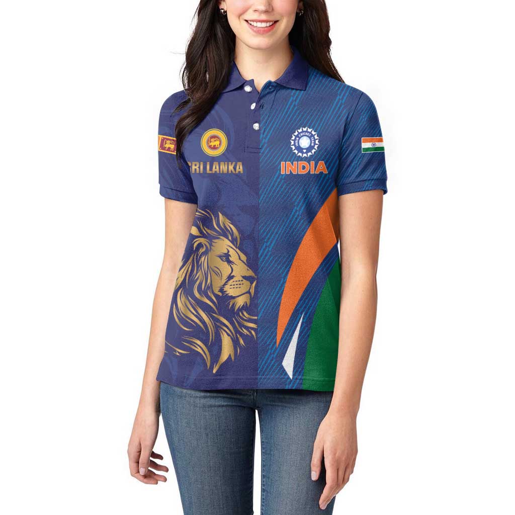 Custom Cricket India Vs Sri Lanka Women Polo Shirt Simple Style - Wonder Print Shop
