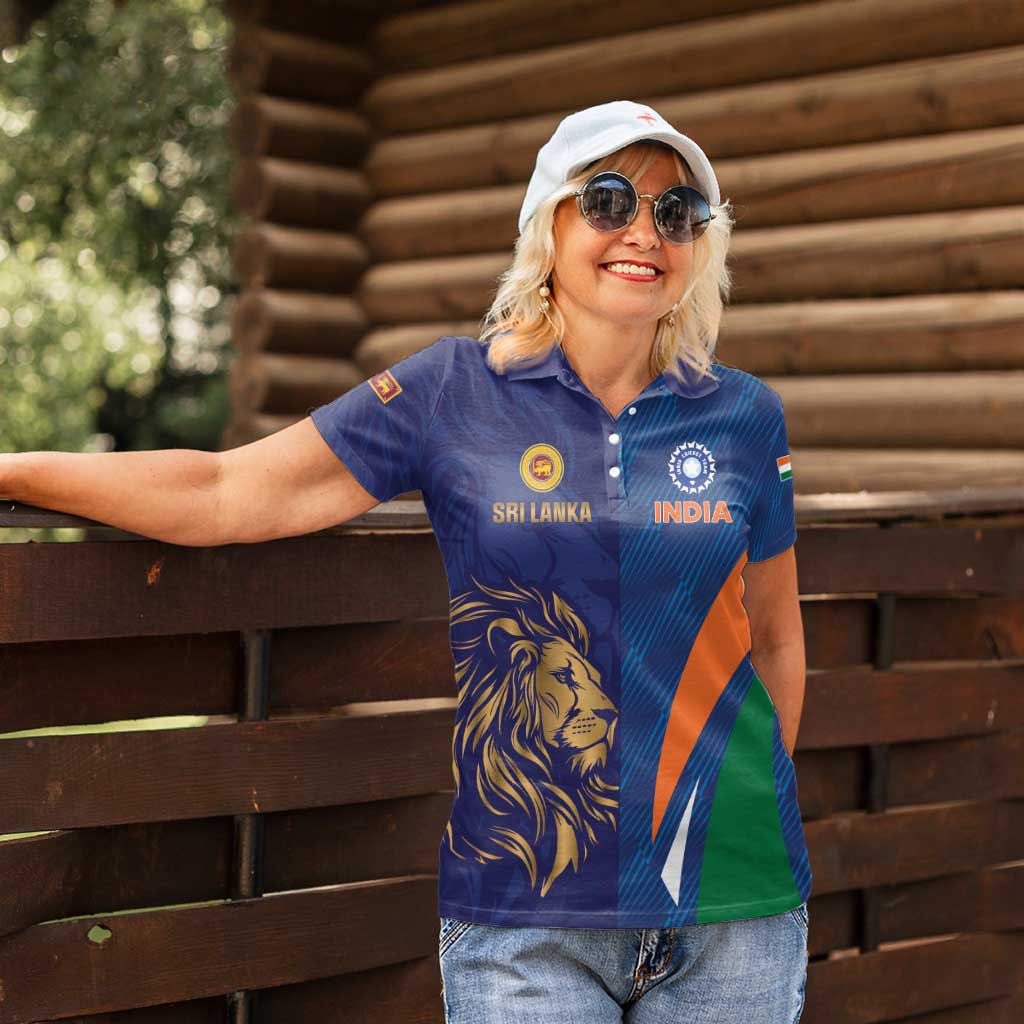 Custom Cricket India Vs Sri Lanka Women Polo Shirt Simple Style - Wonder Print Shop