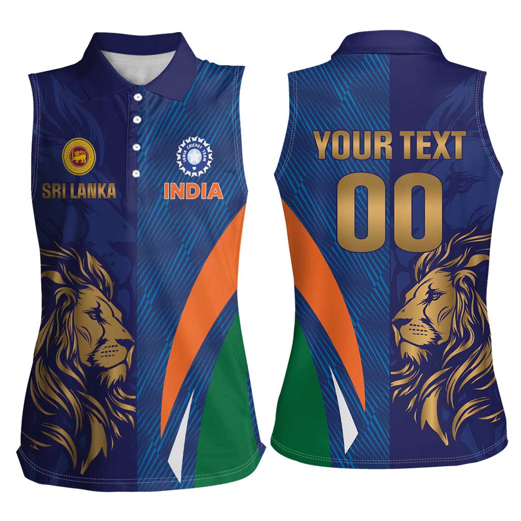 Custom Cricket India Vs Sri Lanka Women Sleeveless Polo Shirt Simple Style - Wonder Print Shop