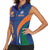 Custom Cricket India Vs Sri Lanka Women Sleeveless Polo Shirt Simple Style - Wonder Print Shop