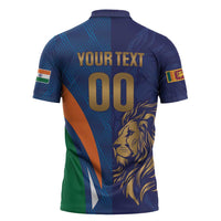Custom Cricket India Vs Sri Lanka Zipper Polo Shirt Simple Style - Wonder Print Shop