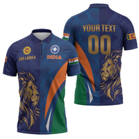 Custom Cricket India Vs Sri Lanka Zipper Polo Shirt Simple Style - Wonder Print Shop