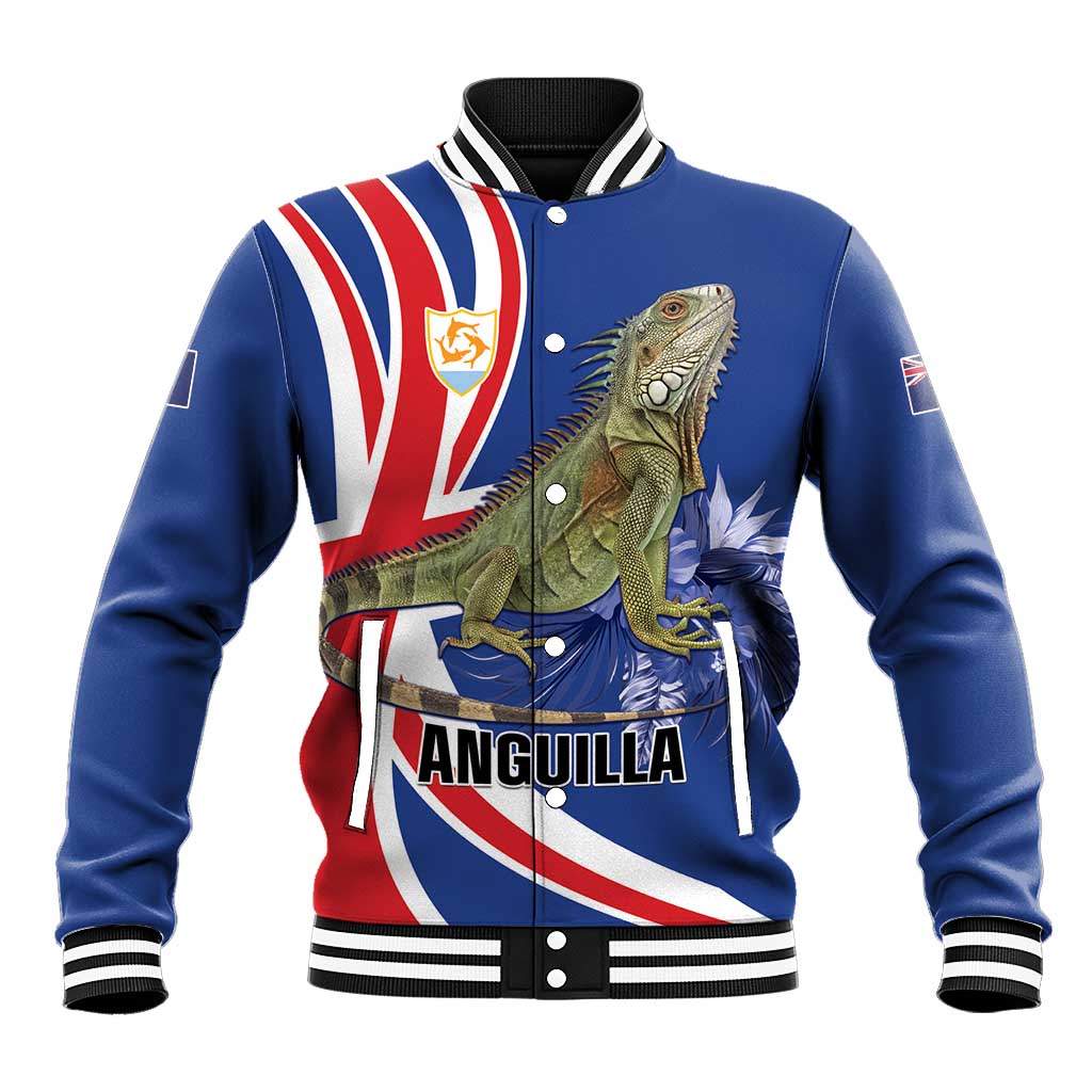 Personalized Anguilla Lizard Tropical Baseball Jacket - Wonder Print Shop