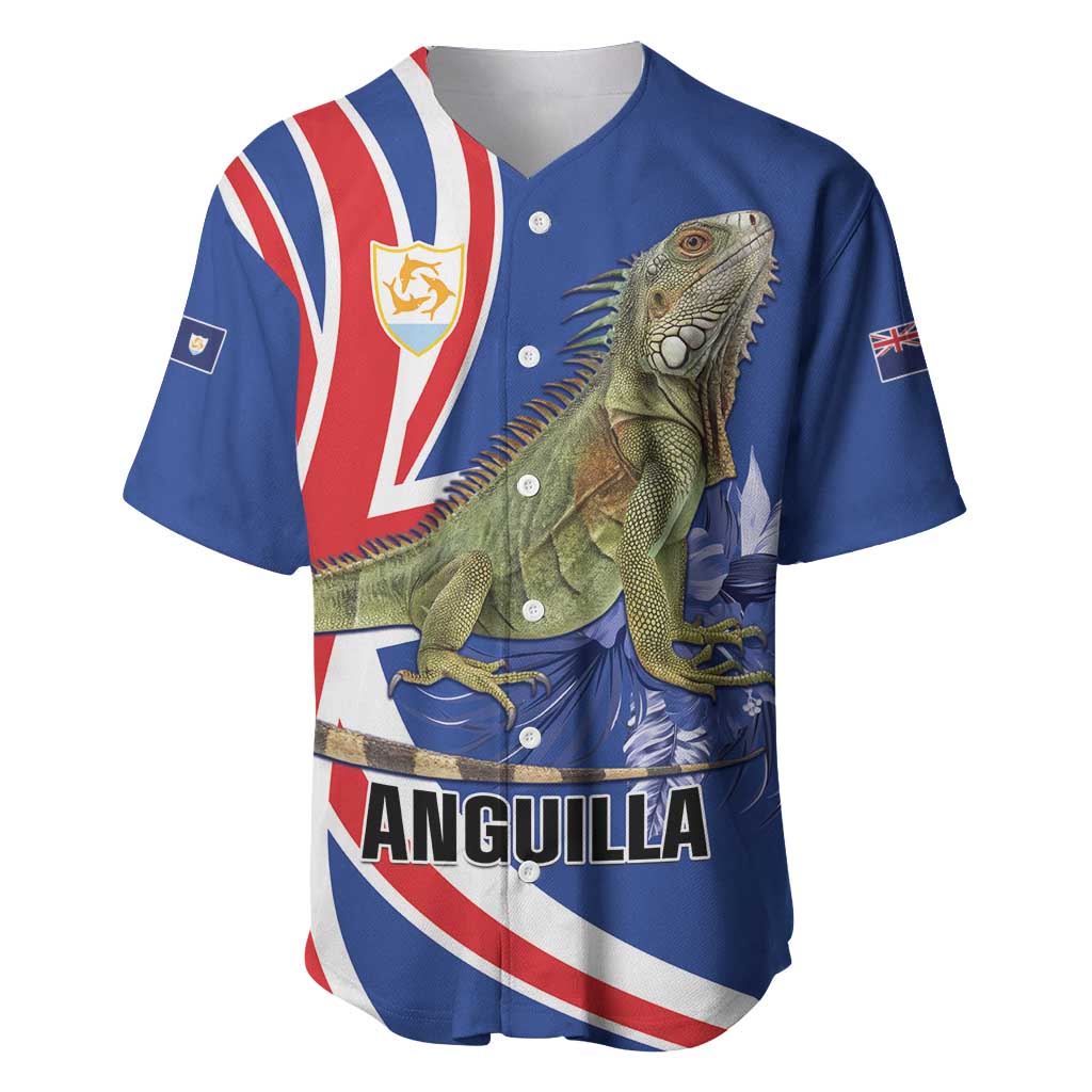 Personalized Anguilla Lizard Tropical Baseball Jersey - Wonder Print Shop