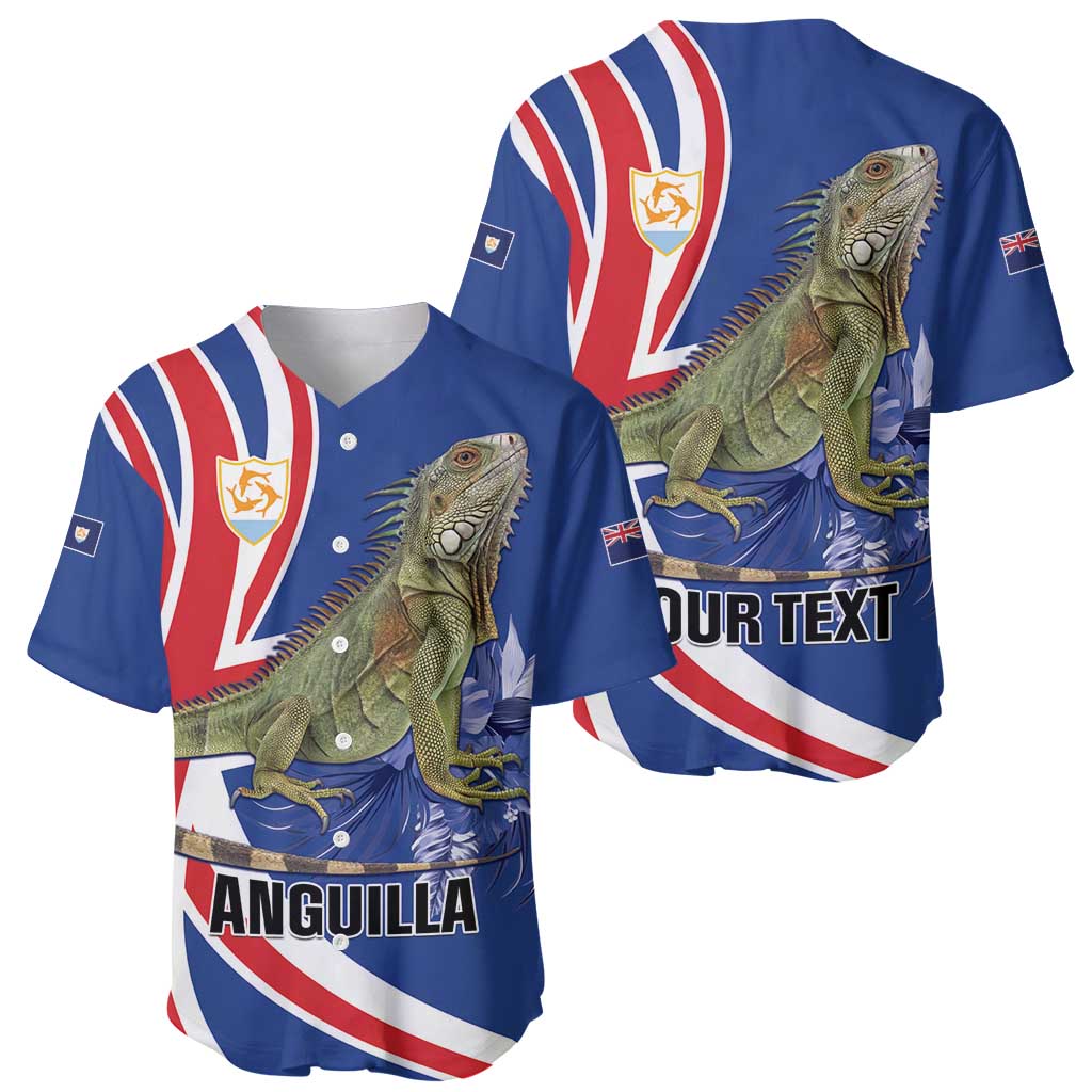 Personalized Anguilla Lizard Tropical Baseball Jersey - Wonder Print Shop