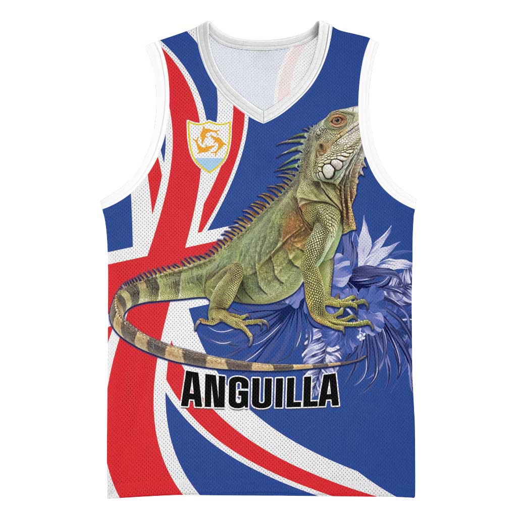 Personalized Anguilla Lizard Tropical Basketball Jersey - Wonder Print Shop