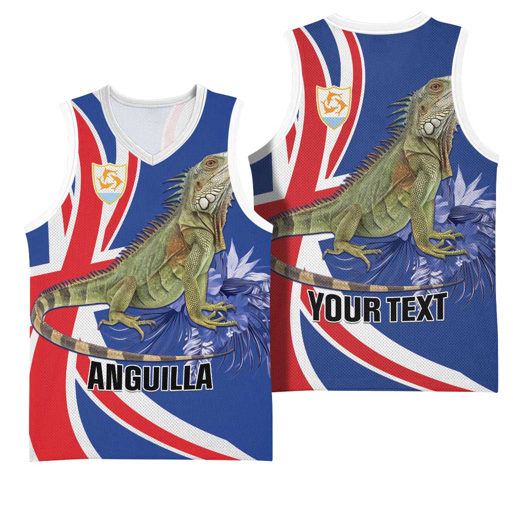 Personalized Anguilla Lizard Tropical Basketball Jersey - Wonder Print Shop