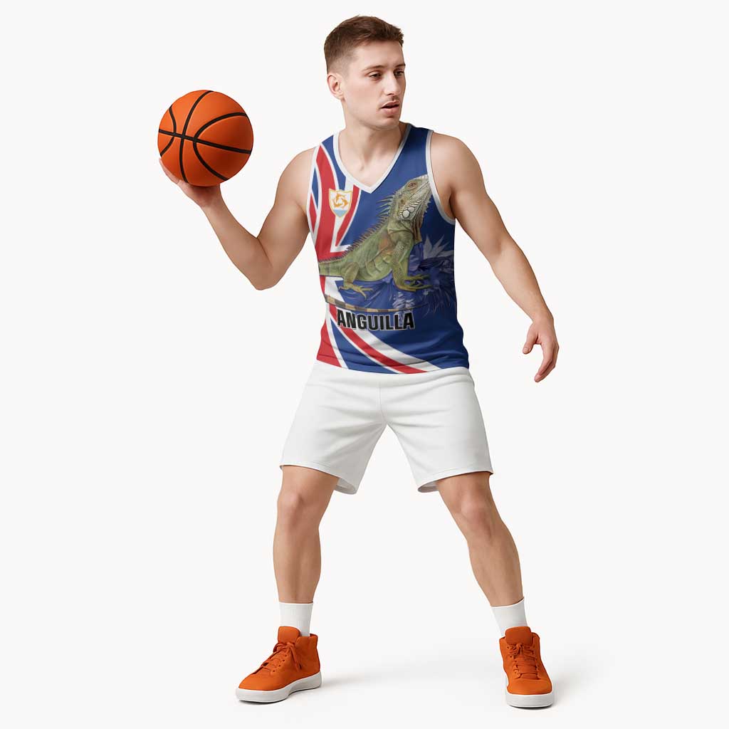 Personalized Anguilla Lizard Tropical Basketball Jersey - Wonder Print Shop