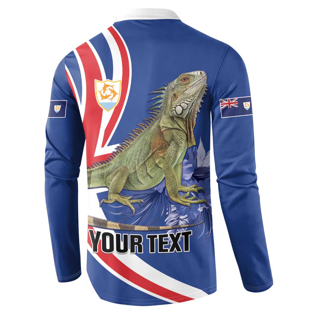 Personalized Anguilla Lizard Tropical Button Sweatshirt - Wonder Print Shop