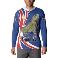 Personalized Anguilla Lizard Tropical Button Sweatshirt - Wonder Print Shop