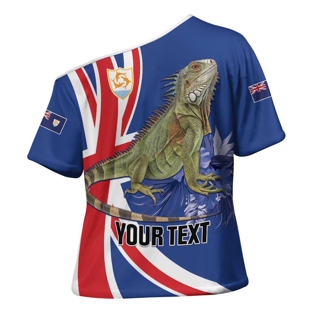 Personalized Anguilla Lizard Tropical Cross Shoulder Shirt - Wonder Print Shop