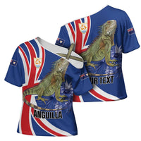Personalized Anguilla Lizard Tropical Cross Shoulder Shirt - Wonder Print Shop