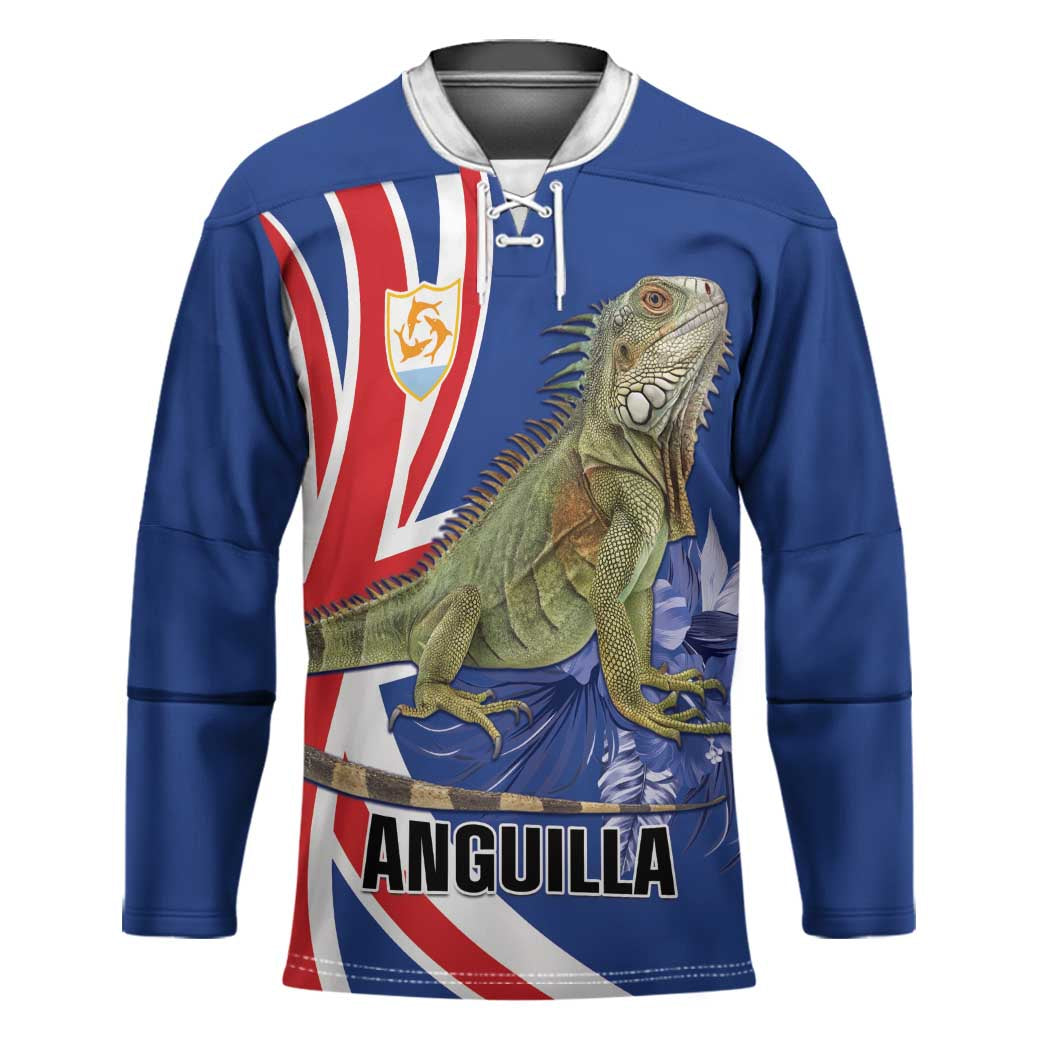 Personalized Anguilla Lizard Tropical Hockey Jersey - Wonder Print Shop