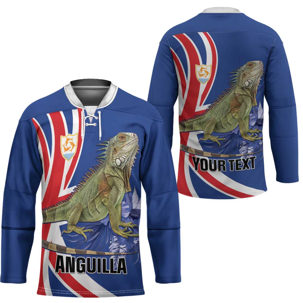 Personalized Anguilla Lizard Tropical Hockey Jersey - Wonder Print Shop
