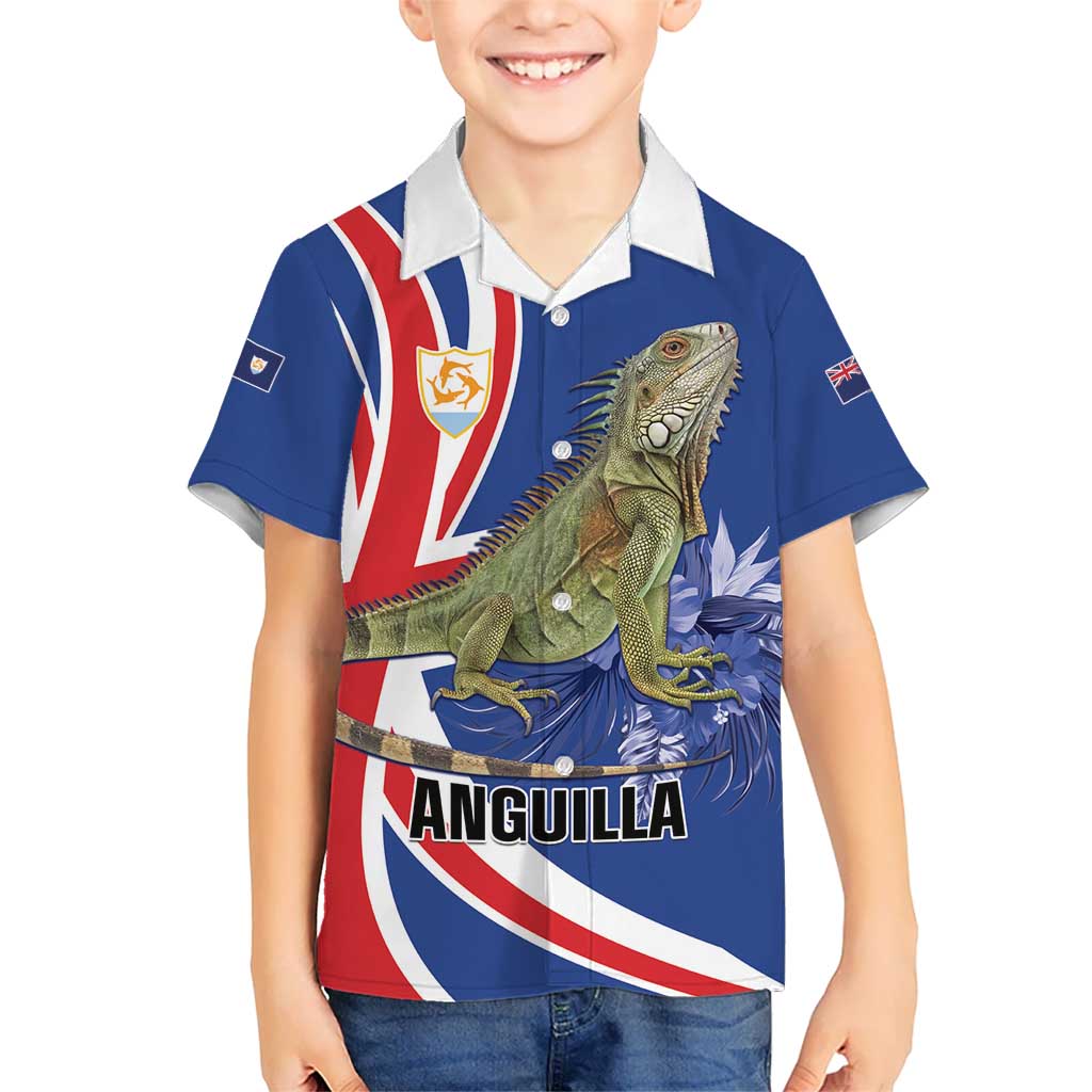 Personalized Anguilla Lizard Tropical Kid Hawaiian Shirt - Wonder Print Shop