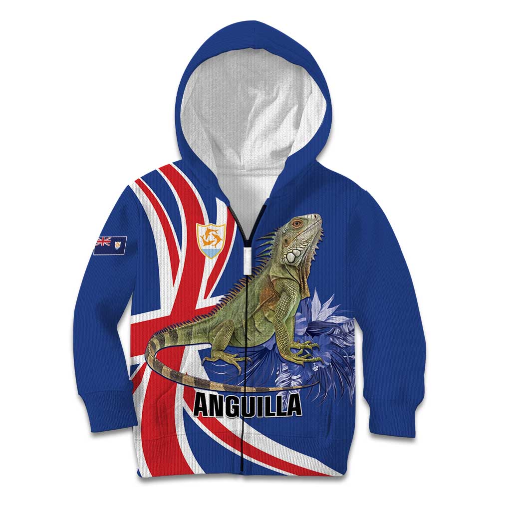Personalized Anguilla Lizard Tropical Kid Hoodie - Wonder Print Shop