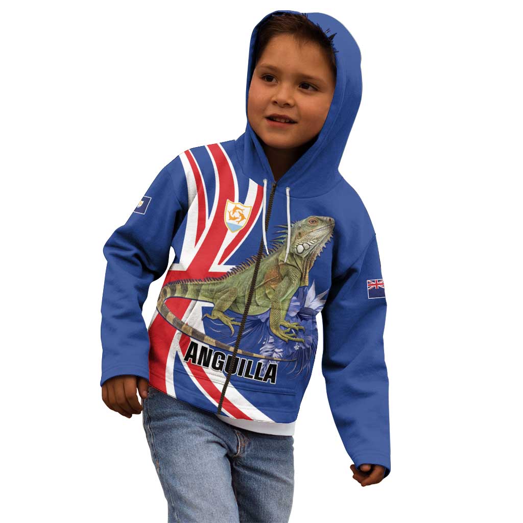 Personalized Anguilla Lizard Tropical Kid Hoodie - Wonder Print Shop