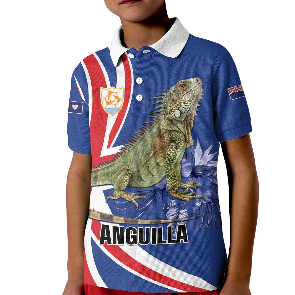 Personalized Anguilla Lizard Tropical Kid Polo Shirt - Wonder Print Shop