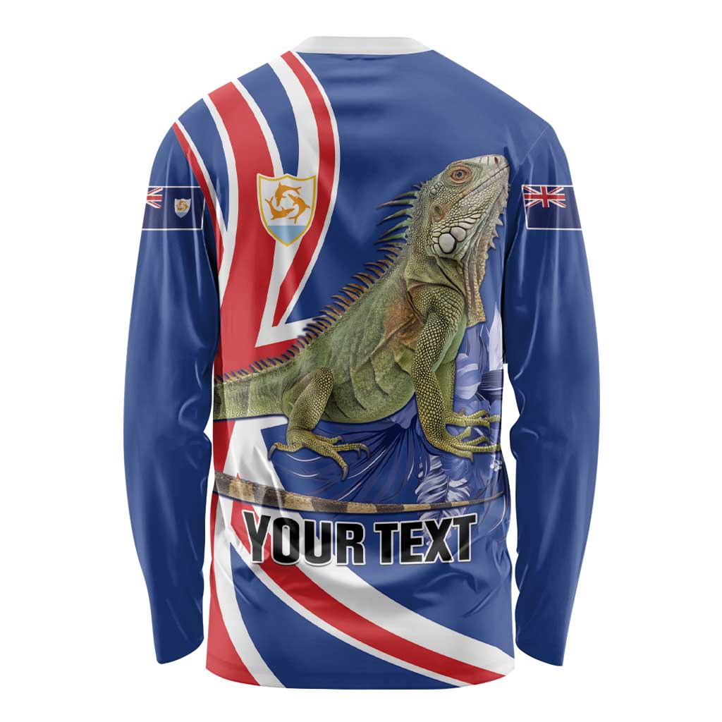Personalized Anguilla Lizard Tropical Long Sleeve Shirt - Wonder Print Shop