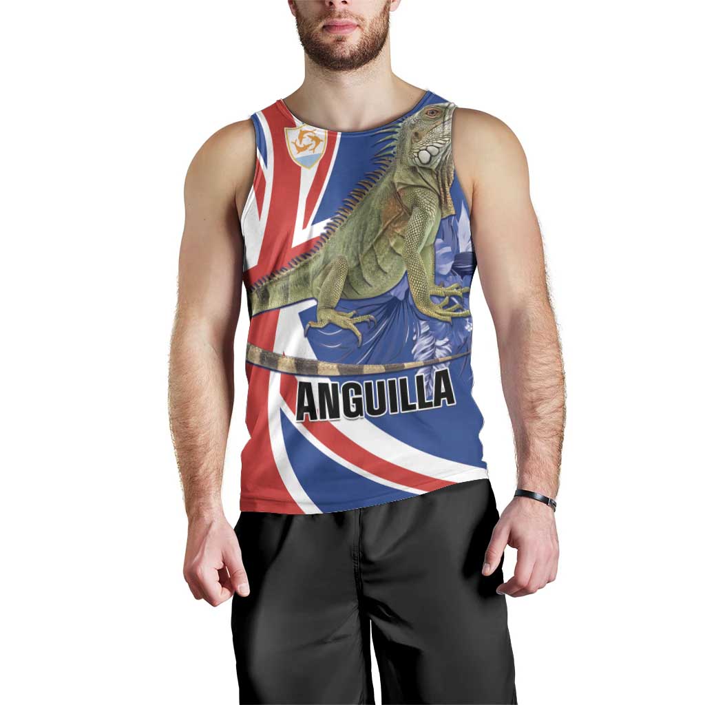 Personalized Anguilla Lizard Tropical Men Tank Top - Wonder Print Shop