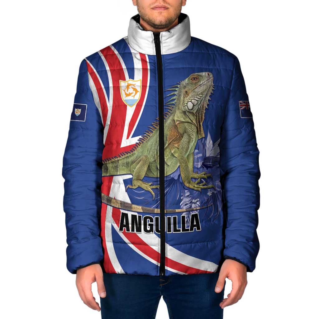 Personalized Anguilla Lizard Tropical Padded Jacket - Wonder Print Shop