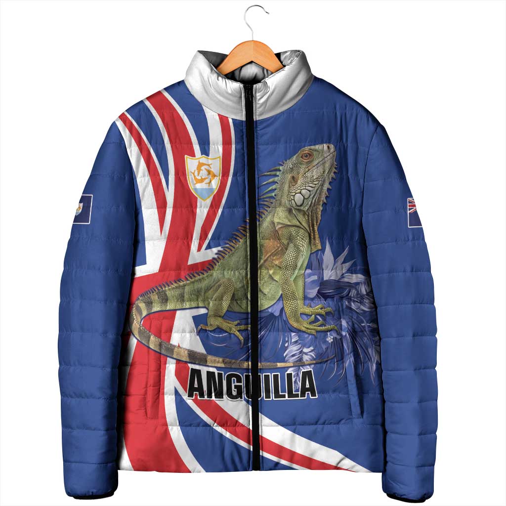 Personalized Anguilla Lizard Tropical Padded Jacket - Wonder Print Shop