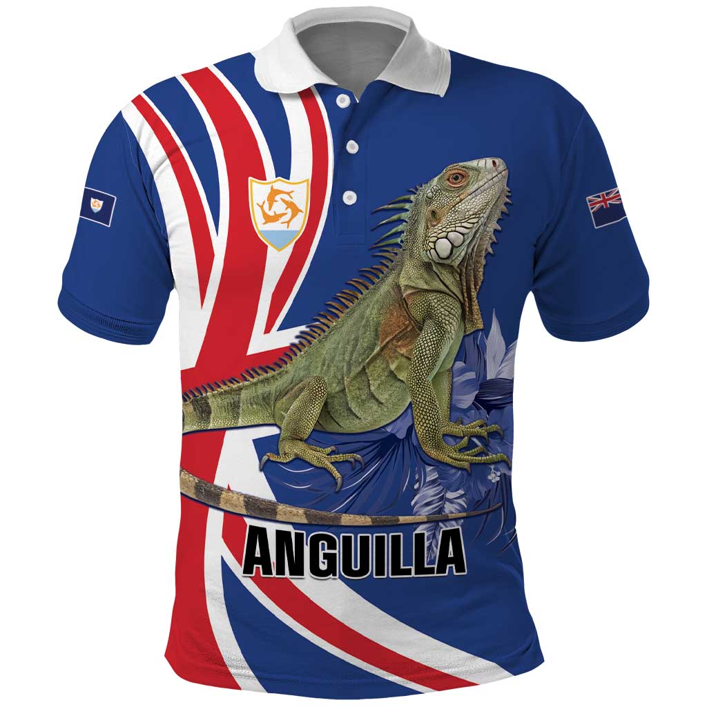 Personalized Anguilla Lizard Tropical Polo Shirt - Wonder Print Shop