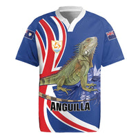Personalized Anguilla Lizard Tropical Rugby Jersey - Wonder Print Shop