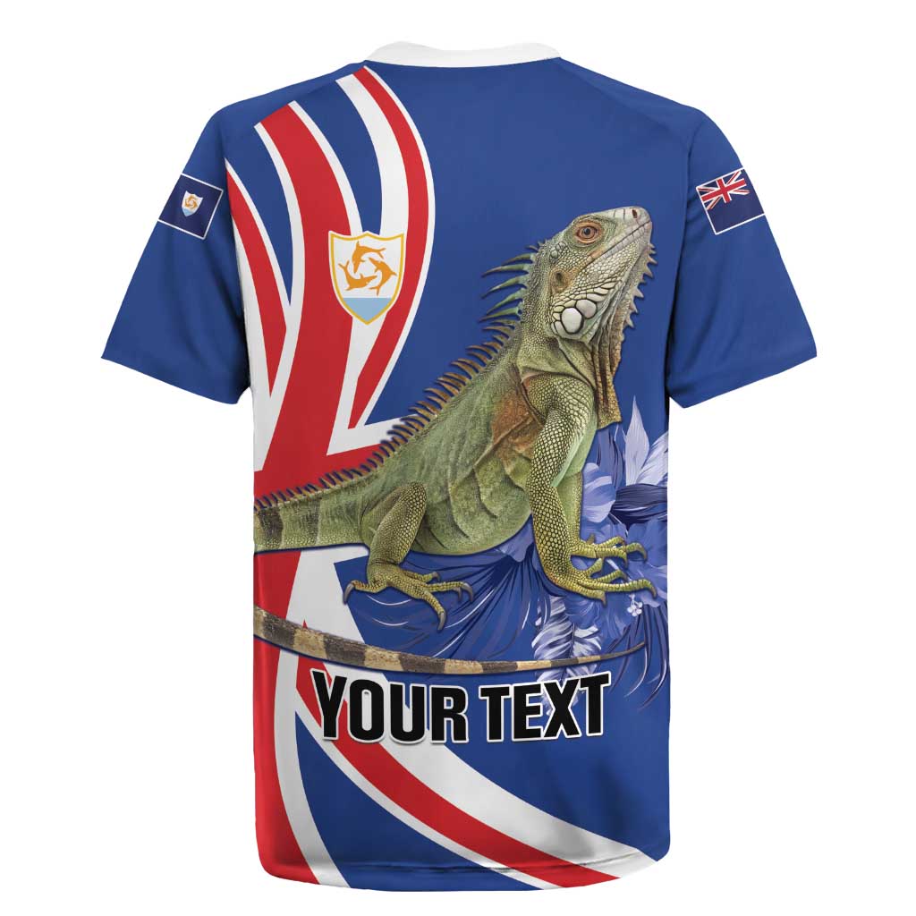 Personalized Anguilla Lizard Tropical Rugby Jersey - Wonder Print Shop