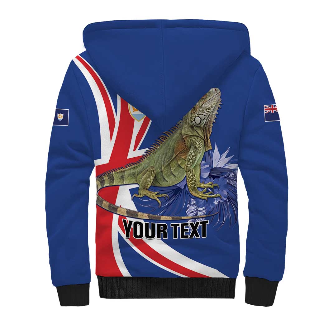Personalized Anguilla Lizard Tropical Sherpa Hoodie - Wonder Print Shop