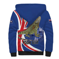 Personalized Anguilla Lizard Tropical Sherpa Hoodie - Wonder Print Shop