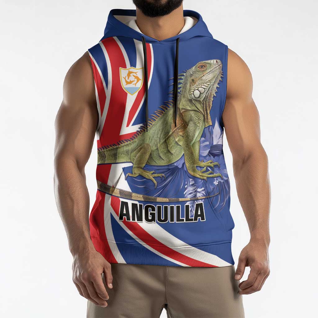 Personalized Anguilla Lizard Tropical Sleeveless Hoodie - Wonder Print Shop