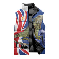 Personalized Anguilla Lizard Tropical Sleeveless Puffer Jacket - Wonder Print Shop