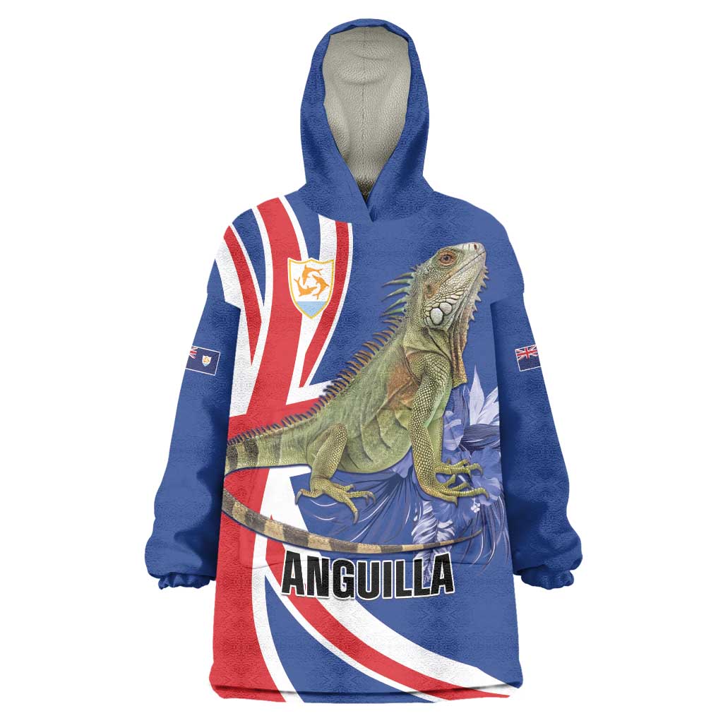Personalized Anguilla Lizard Tropical Wearable Blanket Hoodie - Wonder Print Shop