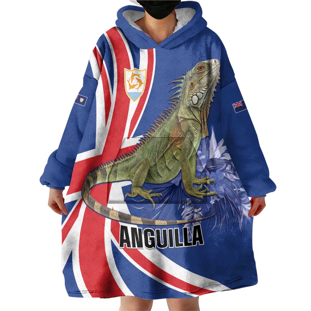 Personalized Anguilla Lizard Tropical Wearable Blanket Hoodie - Wonder Print Shop