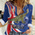 Personalized Anguilla Lizard Tropical Women Casual Shirt - Wonder Print Shop